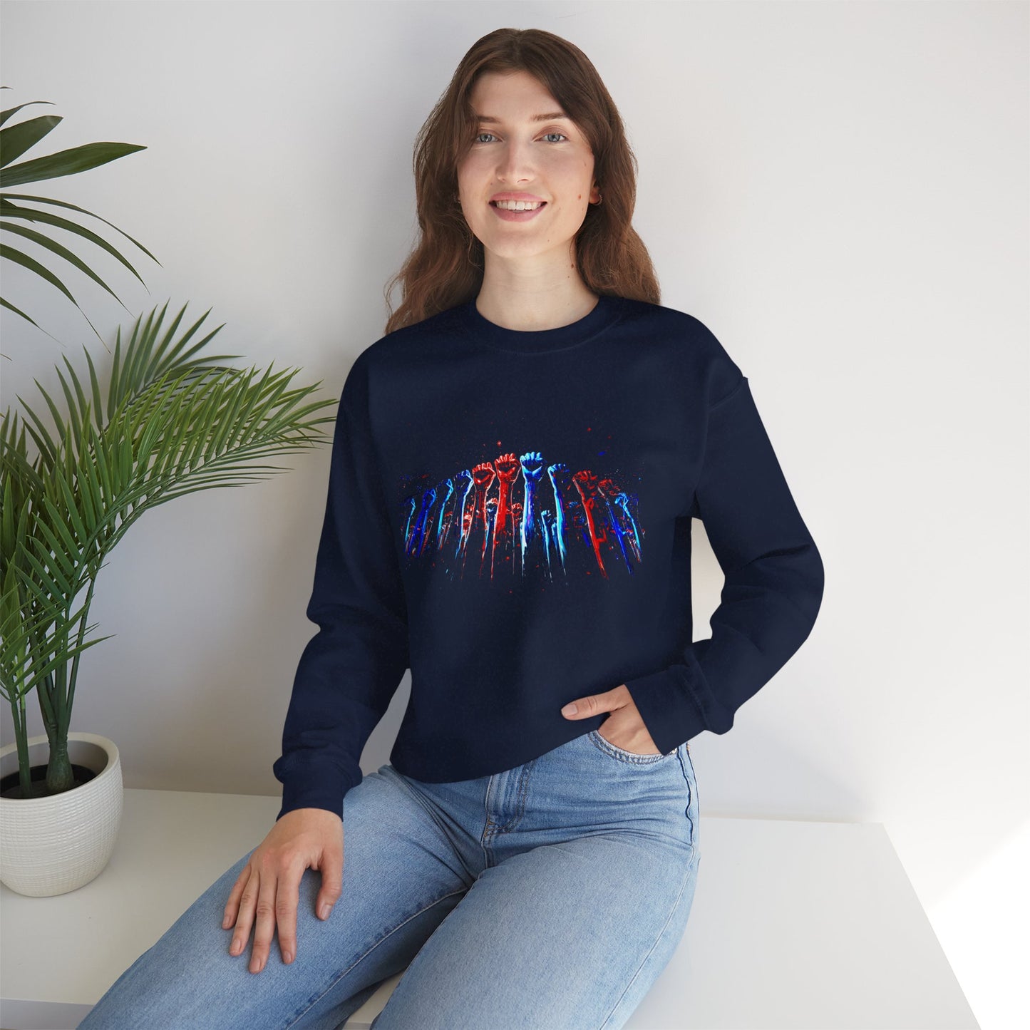 Wall of Resistance Unisex Heavy Blend™ Crewneck Sweatshirt