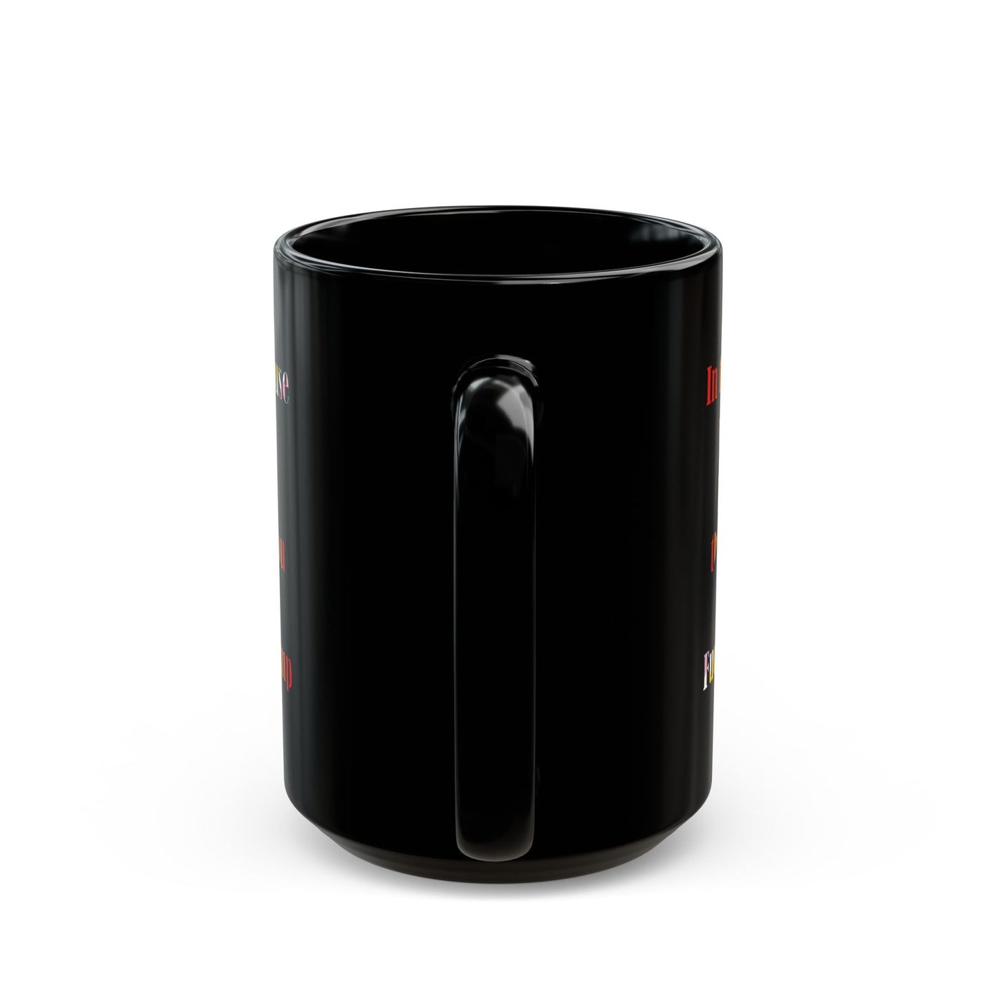 In this house we say please thank you and Fuck Trump with Trans Inclusive Pride Flag colors - Mug