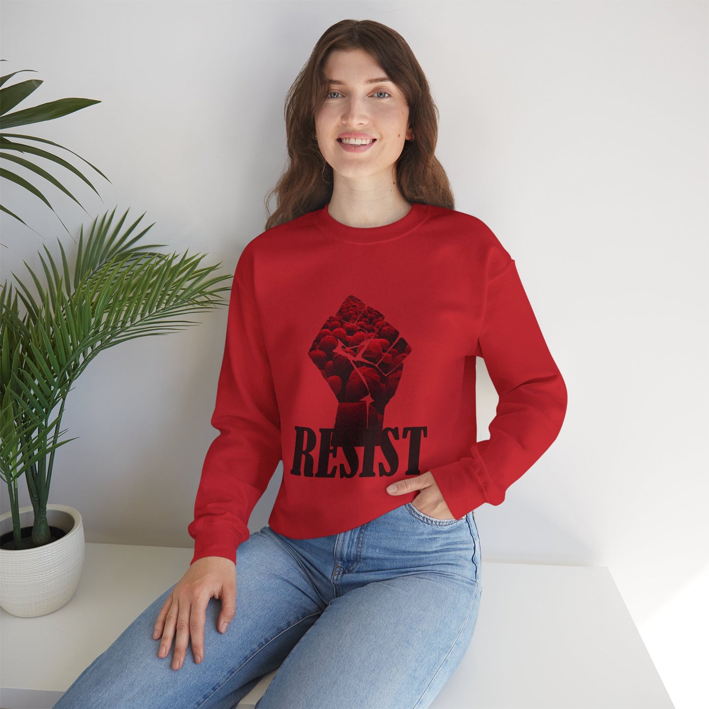 Resist the Red Hats Heavy Blend™ Crewneck Sweatshirt