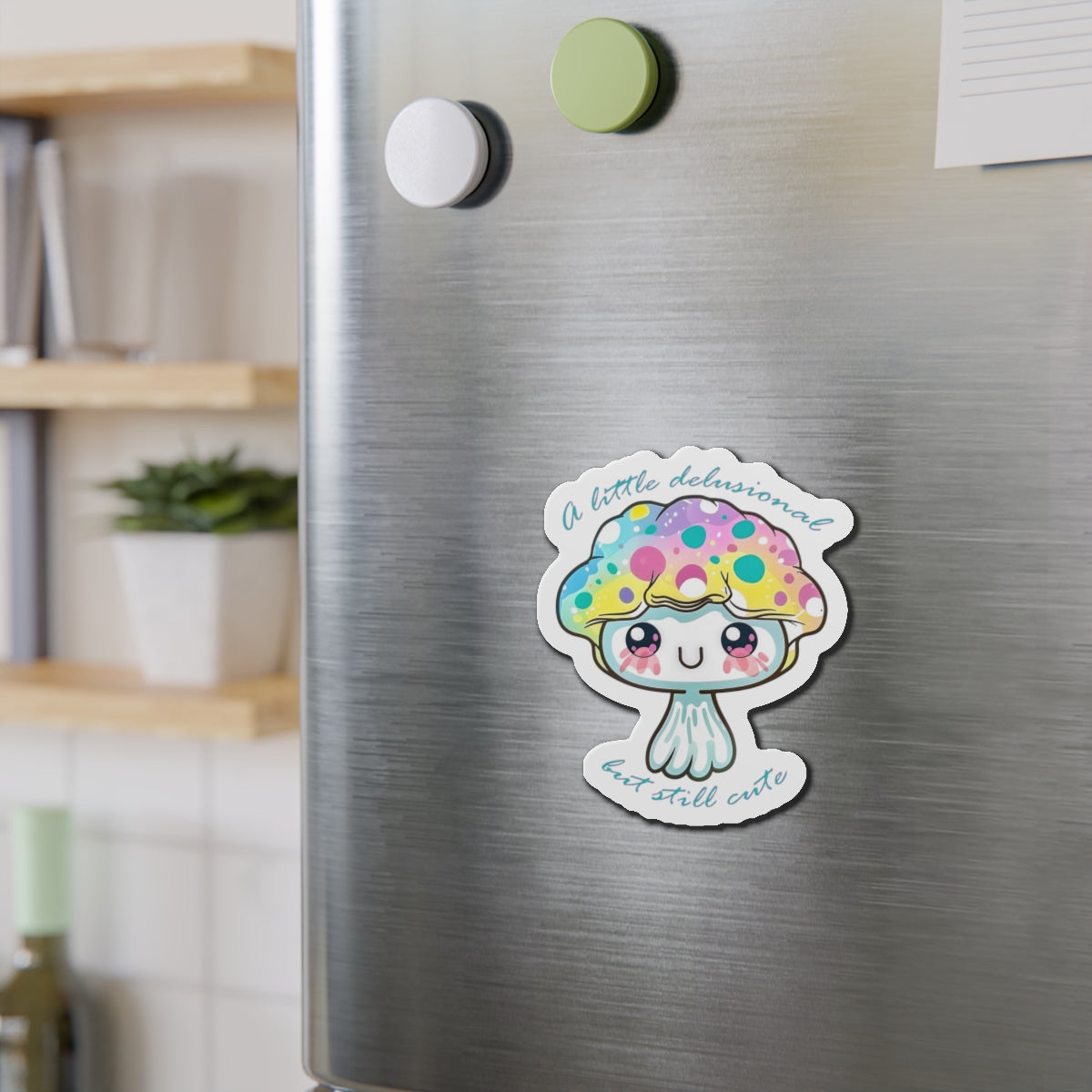 Kawaii Jellyfish — "A Little Delusional But Still Cute" Die-Cut Magnet