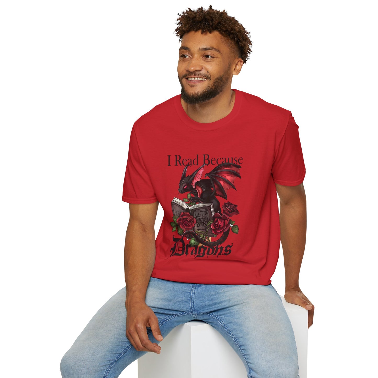 I Read Because Dragon Unisex Softstyle T-Shirt