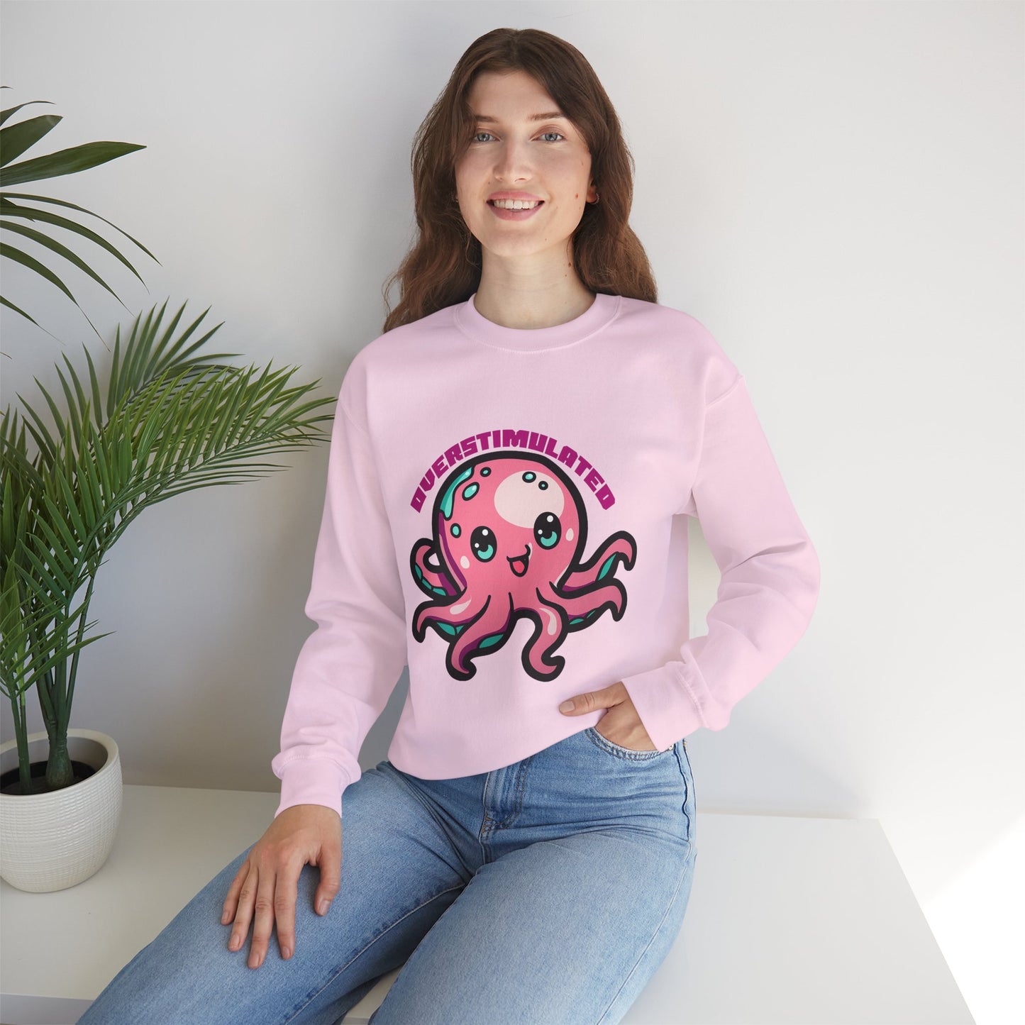 Overstimulated Octopus Graphic Sweatshirt
