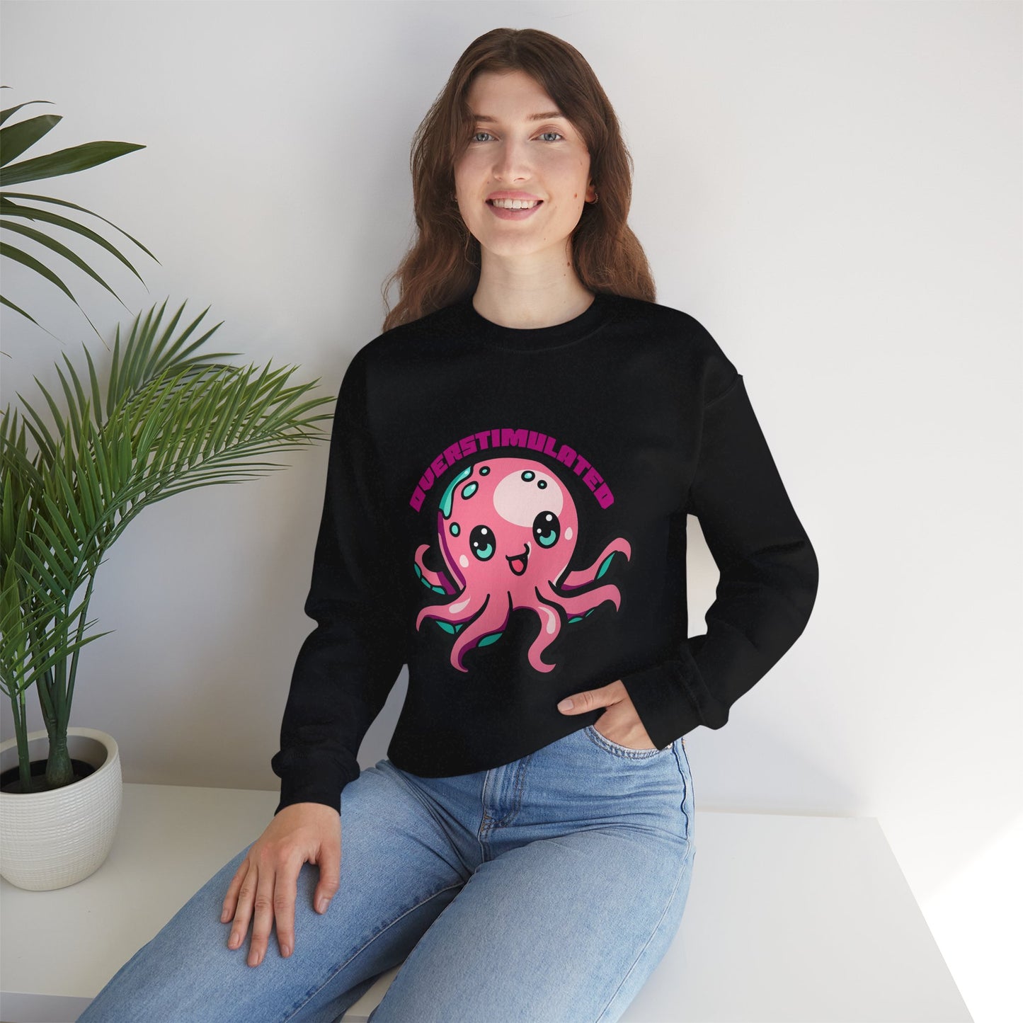 Overstimulated Octopus Graphic Sweatshirt