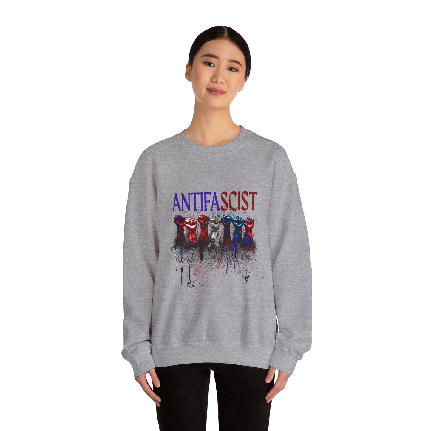 Antifascist Crewneck Sweatshirt Unisex Heavy Blend™