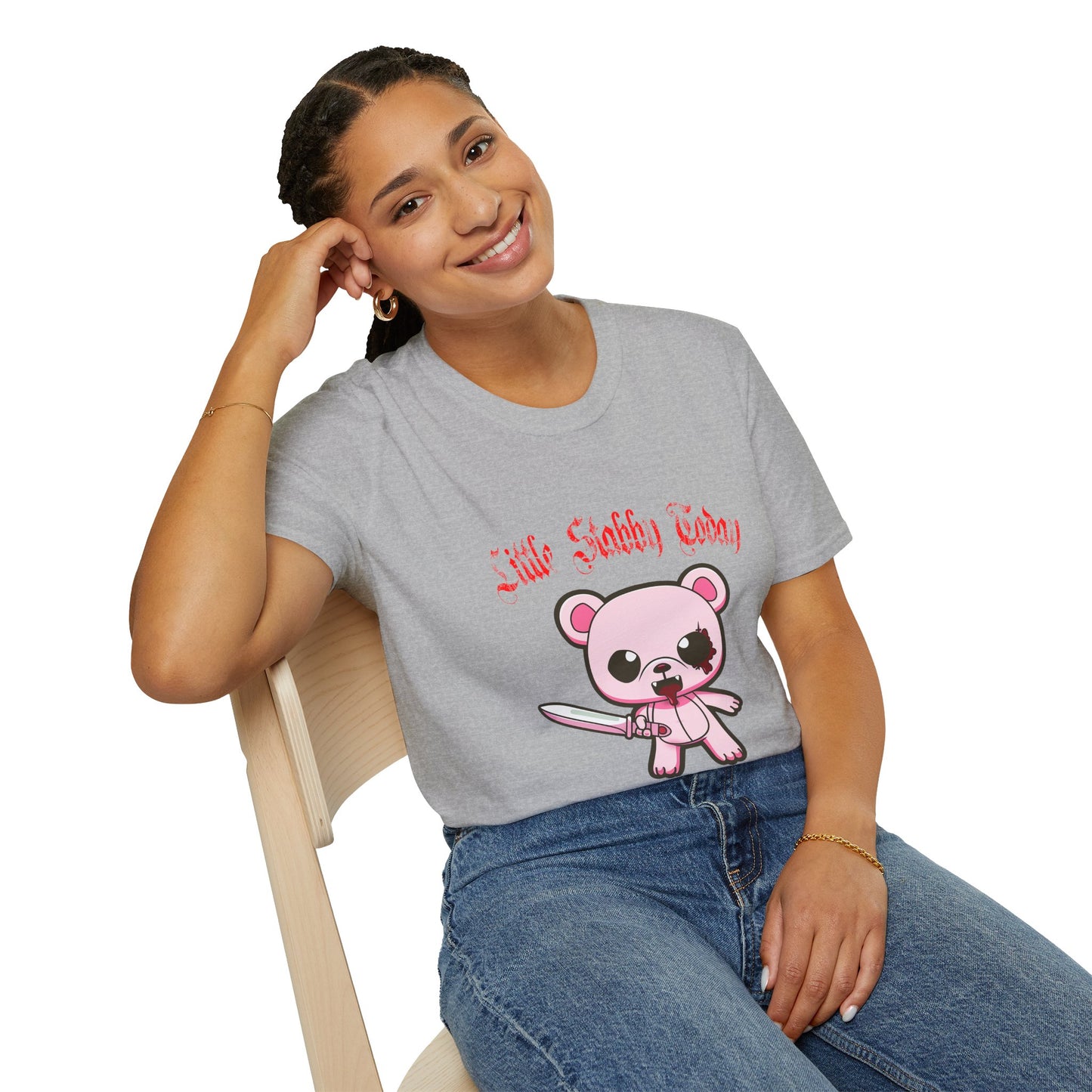Little Stabby Today Cute Bear Graphic T-Shirt