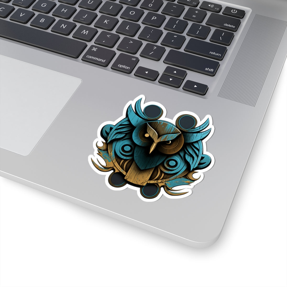 Blue and Bronze Owl - Sticker