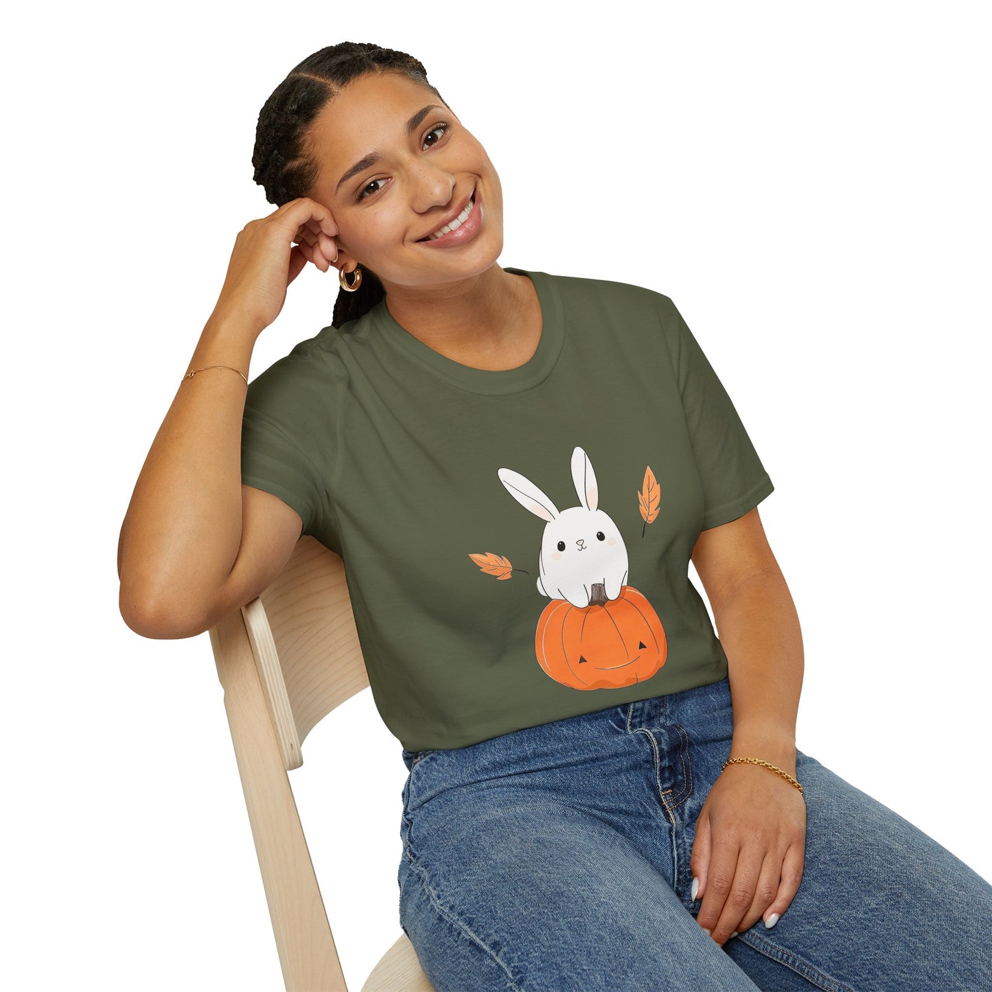 Cute Bunny Pumpkin Unisex T-Shirt
