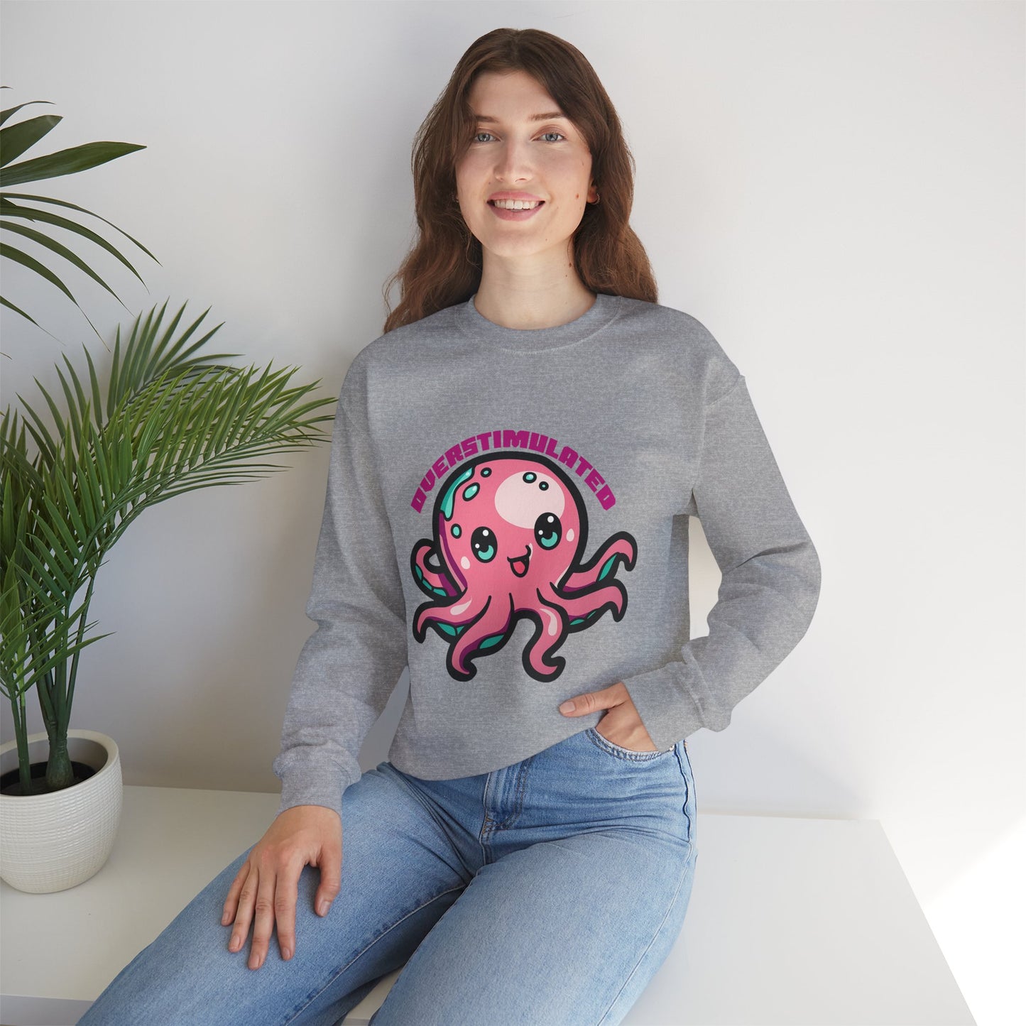 Overstimulated Octopus Graphic Sweatshirt