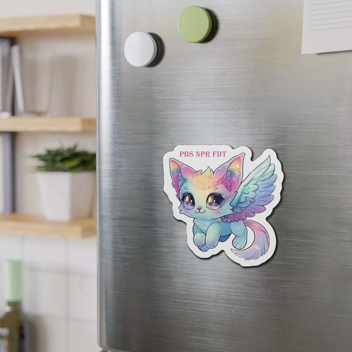Cute Kawaii Flying Cat Magnet – PBS NPR FDT