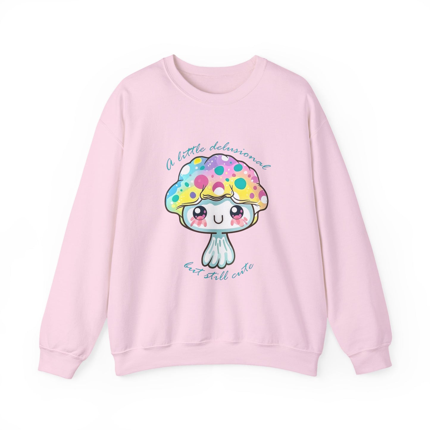 Little Delusional, Still Cute Kawaii Jellyfish Crewneck Sweatshirt