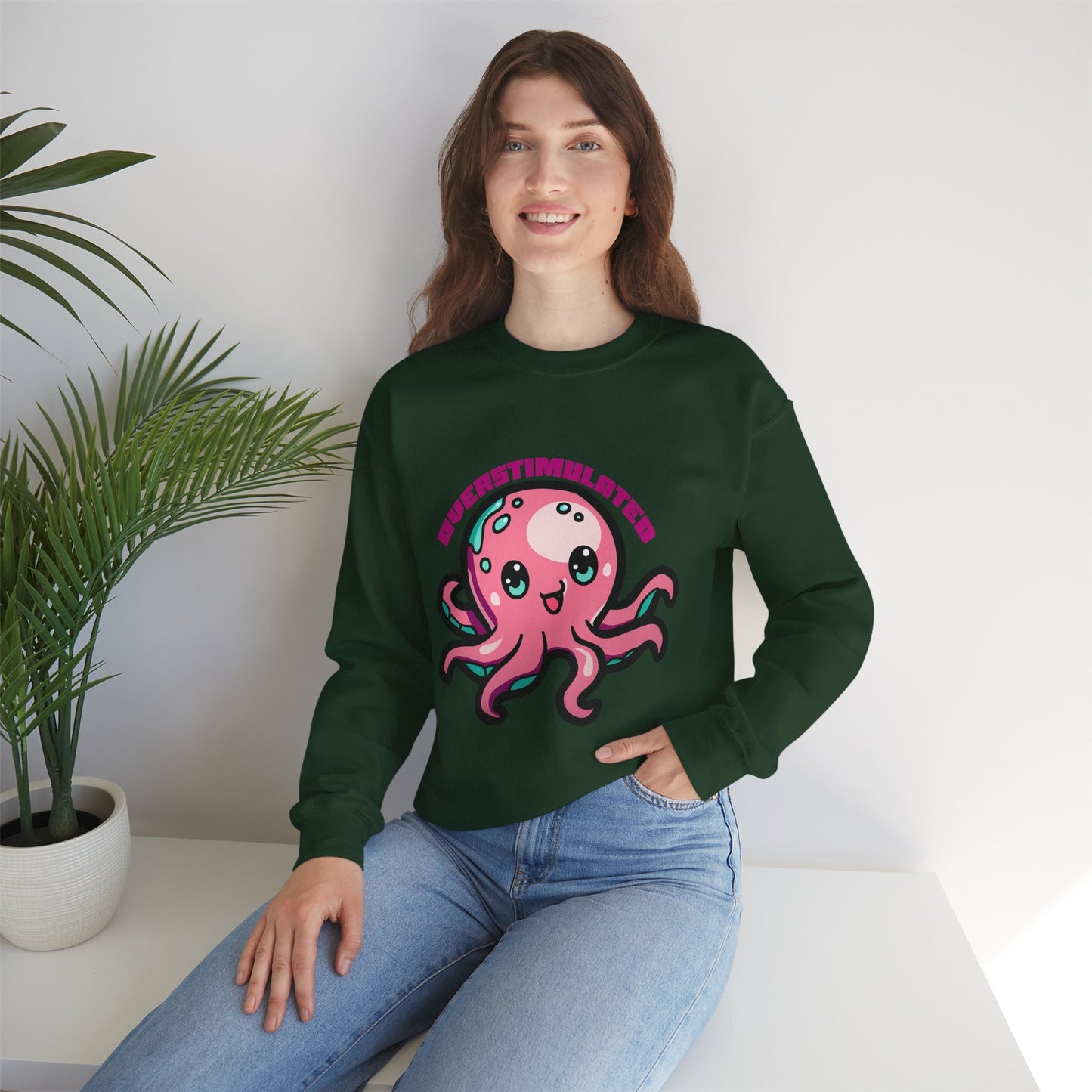 Overstimulated Octopus Graphic Sweatshirt