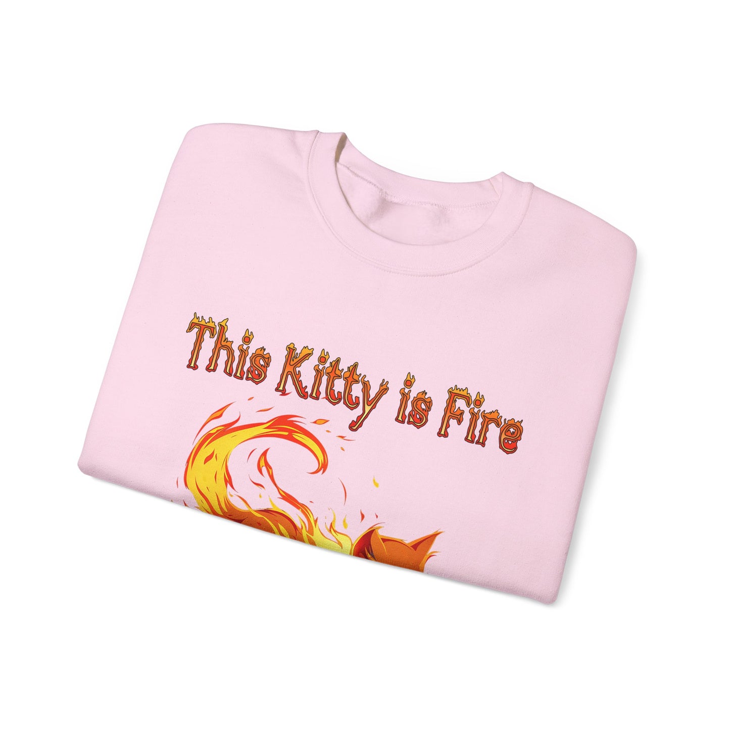 This Kitty is Fire Unisex Heavy Blend™ Crewneck Sweatshirt