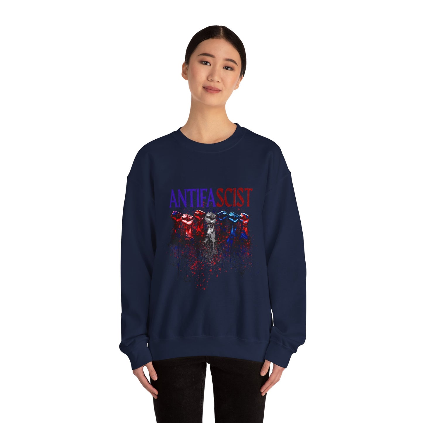 Antifascist Crewneck Sweatshirt Unisex Heavy Blend™
