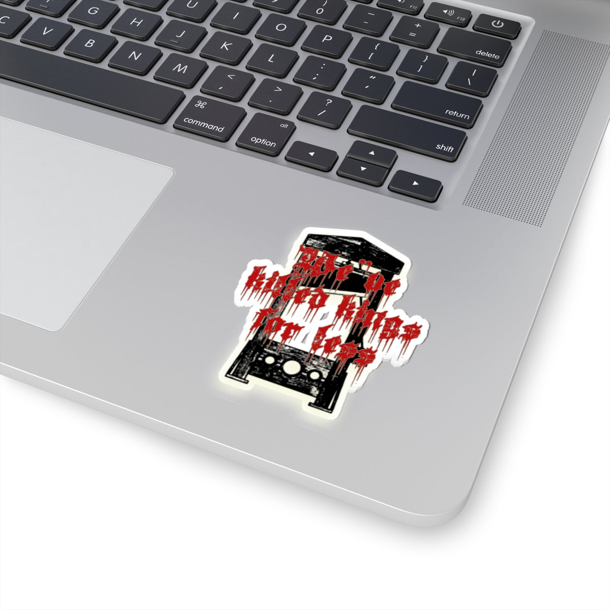 Kiss-Cut Sticker — 'We've Killed Kings For Less' Guillotine Graphic