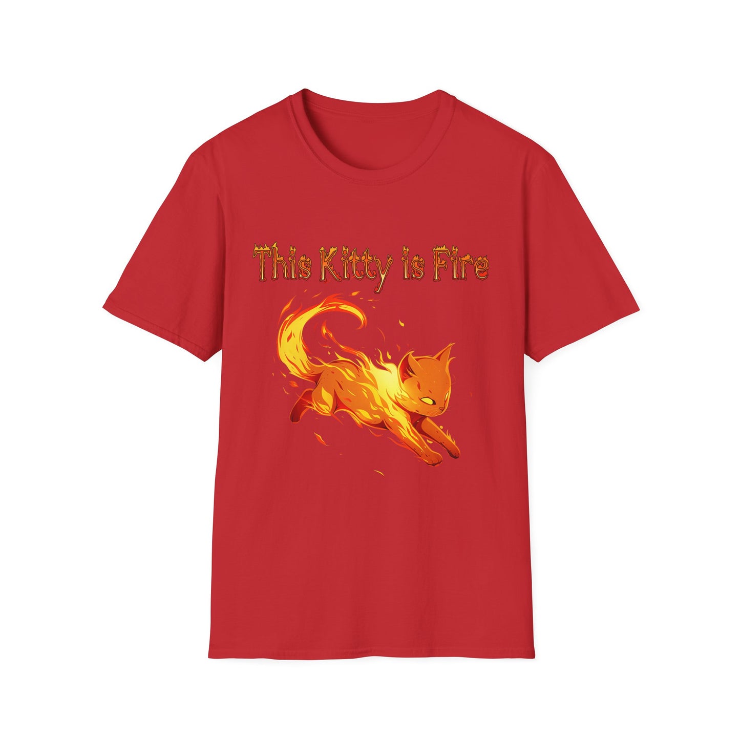 This Kitty is Fire Cat Lover's Unisex T-Shirt - 'This Kitty is Fire' Graphic Tee