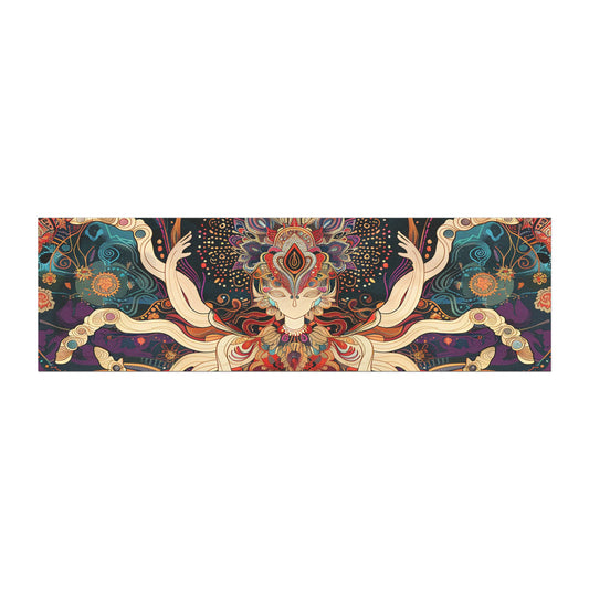Psychedelic Floral Octopus Car Magnet – Long Decorative Bumper Sticker