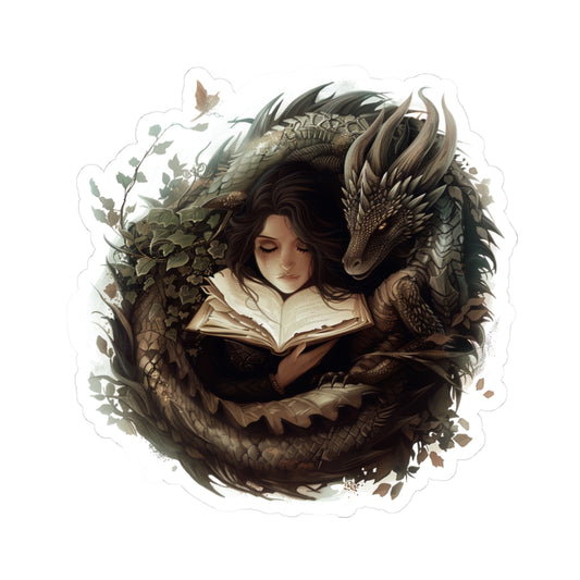 Fantasy Dragon Book Lover Stickers