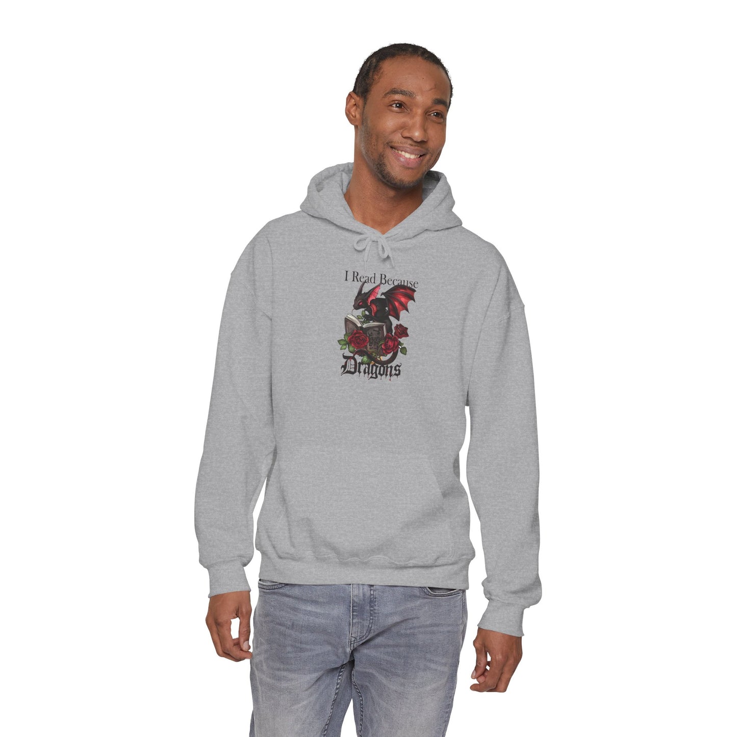 I Read Because Dragons Unisex Hoodie -