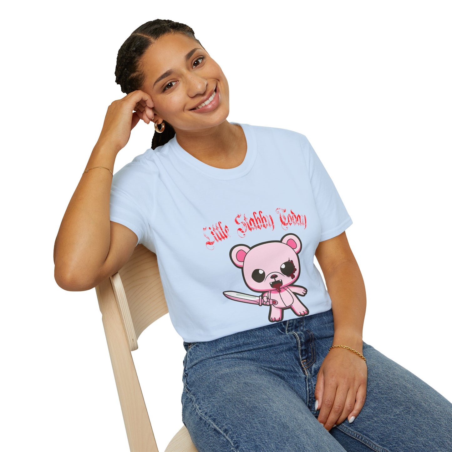 Little Stabby Today Cute Bear Graphic T-Shirt