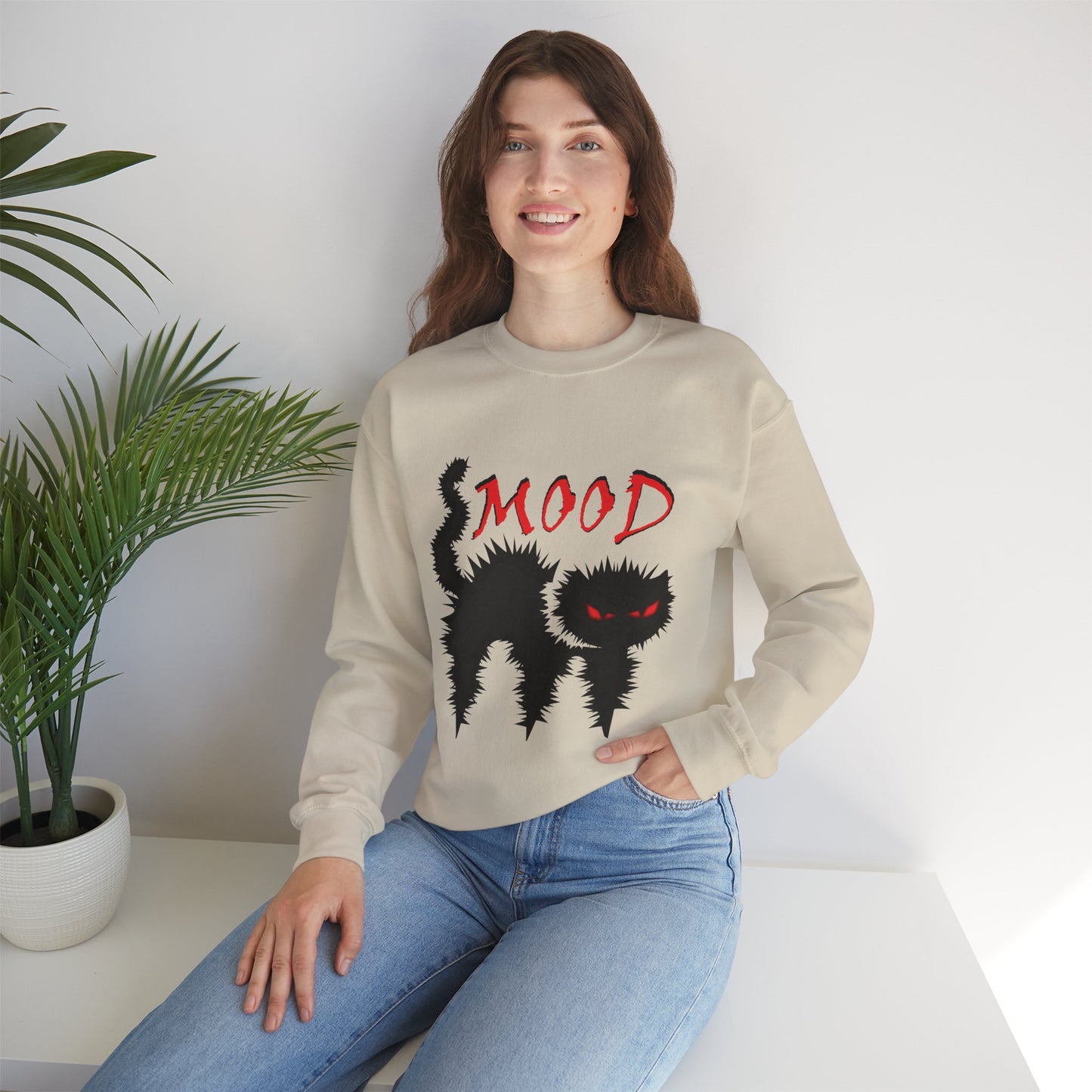 Mood Cat Unisex Crewneck Sweatshirt