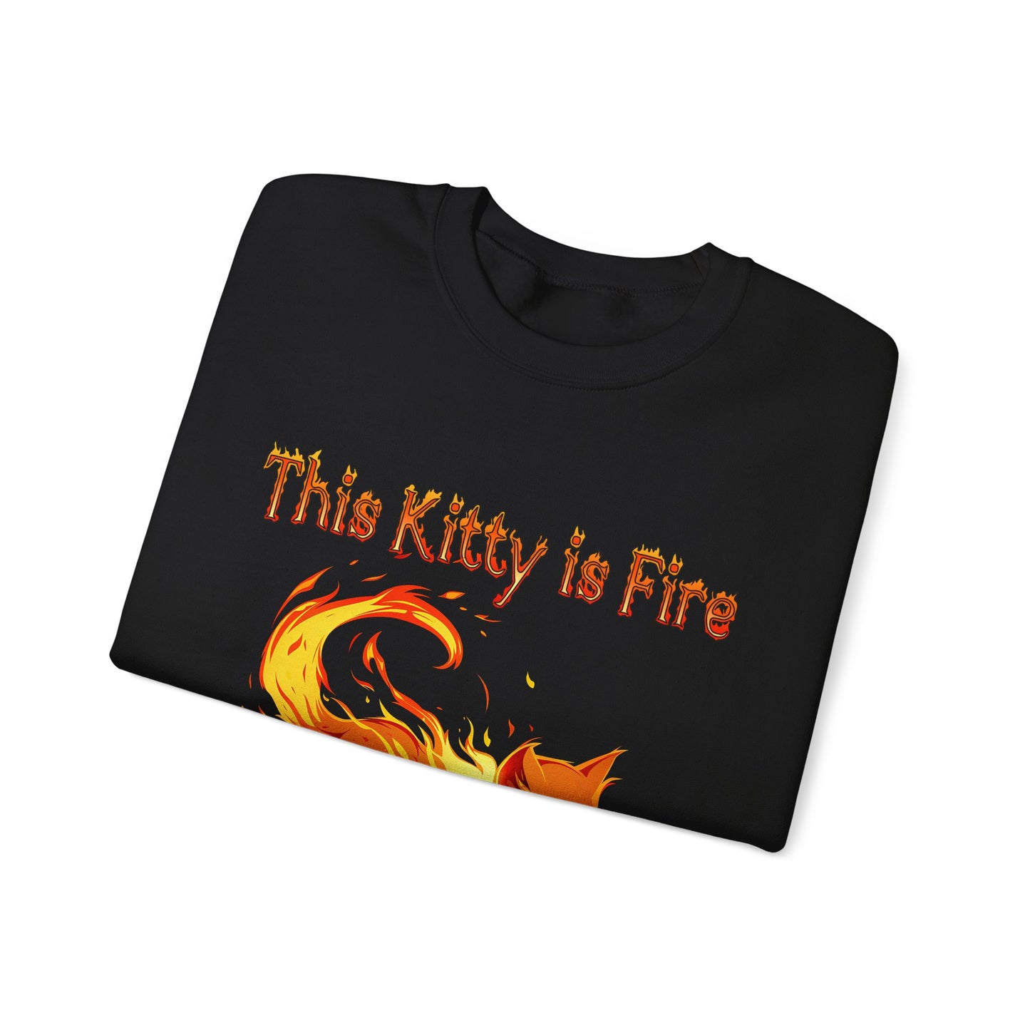 This Kitty is Fire Unisex Heavy Blend™ Crewneck Sweatshirt