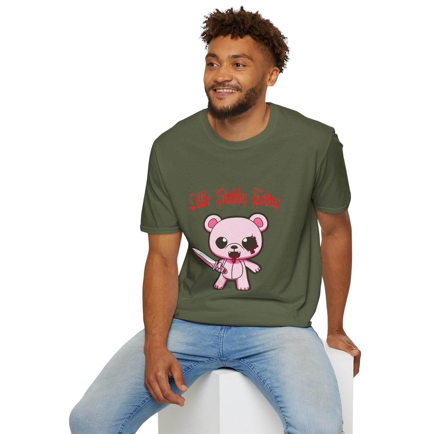 Little Stabby Today Cute Bear Graphic T-Shirt