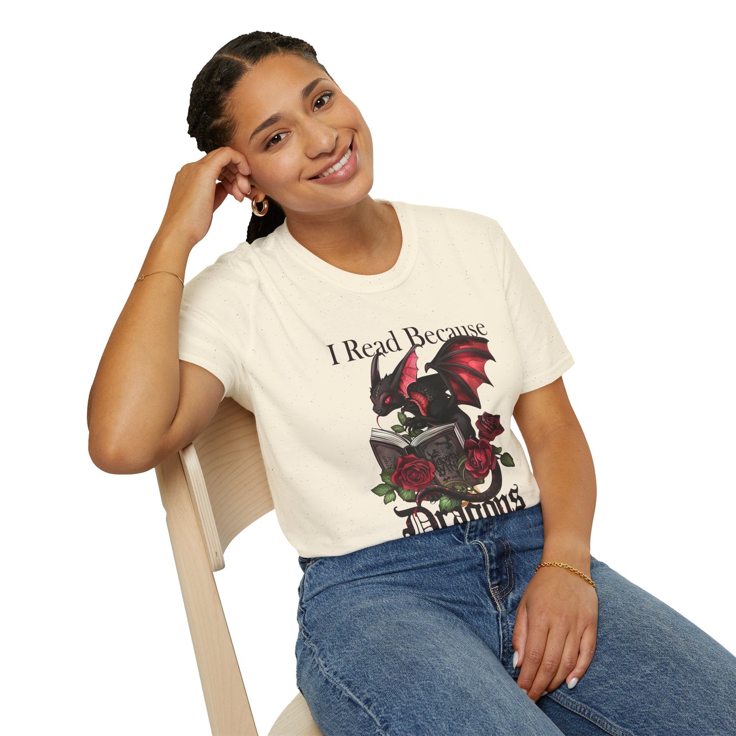 I Read Because Dragon Unisex Softstyle T-Shirt