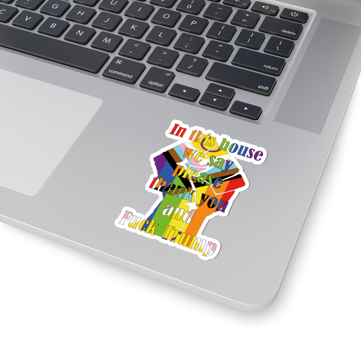 Vibrant Manners Political Kiss-Cut Sticker