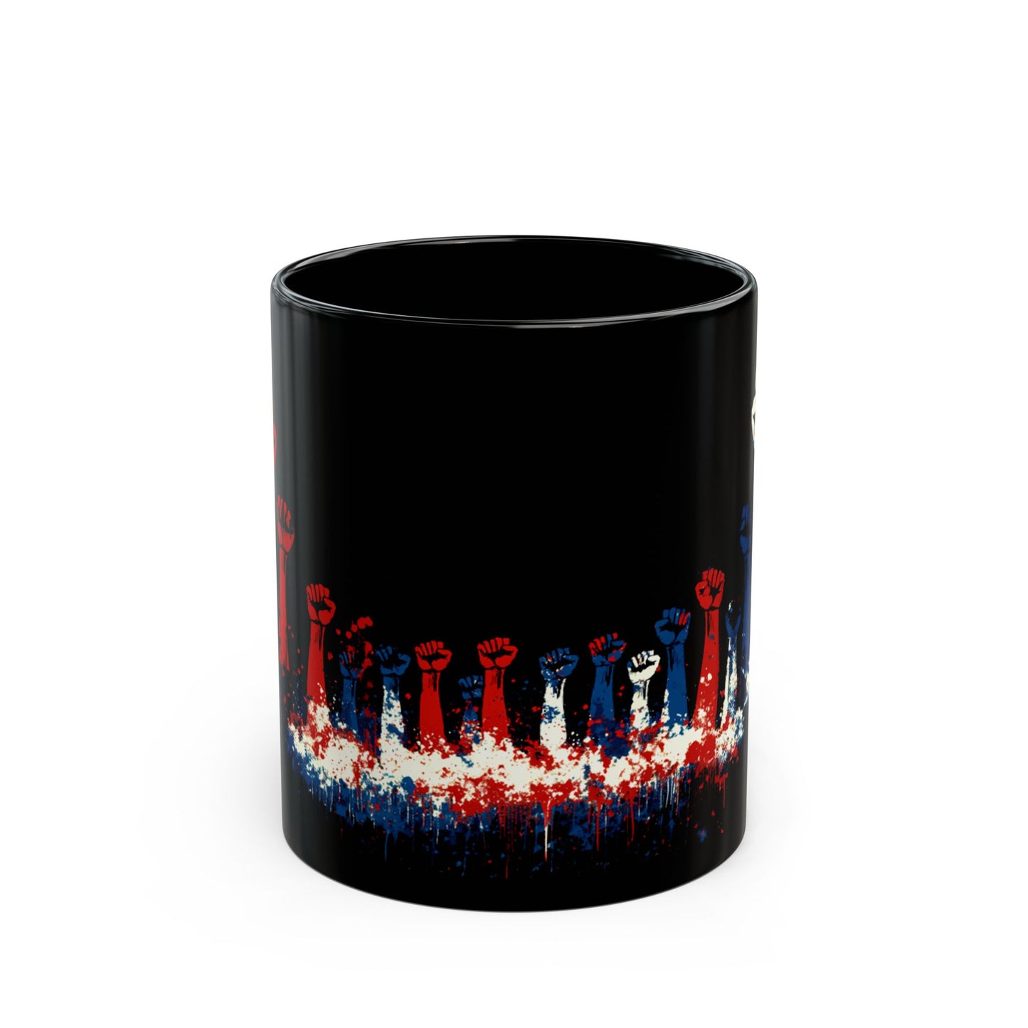 Empowerment Black Mug - 11oz | Bold Fist Design for Activists & Allies