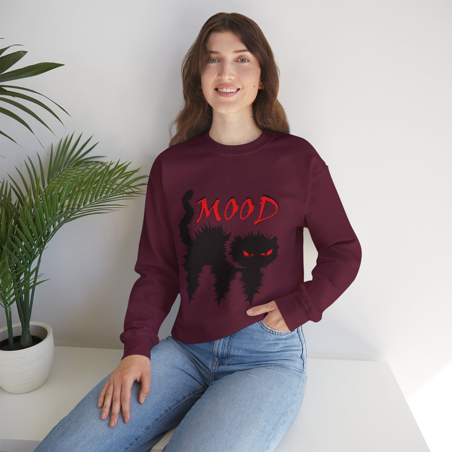 Mood Cat Unisex Crewneck Sweatshirt