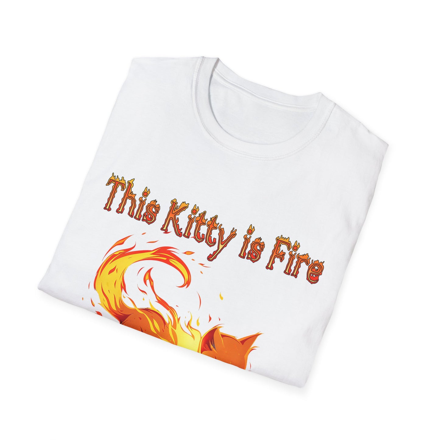 This Kitty is Fire Cat Lover's Unisex T-Shirt - 'This Kitty is Fire' Graphic Tee