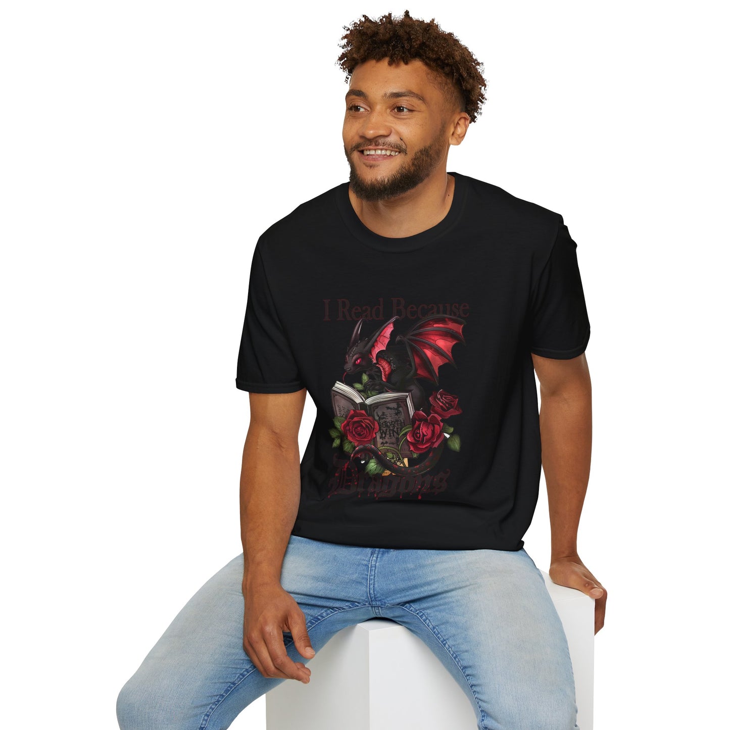 I Read Because Dragon Unisex Softstyle T-Shirt