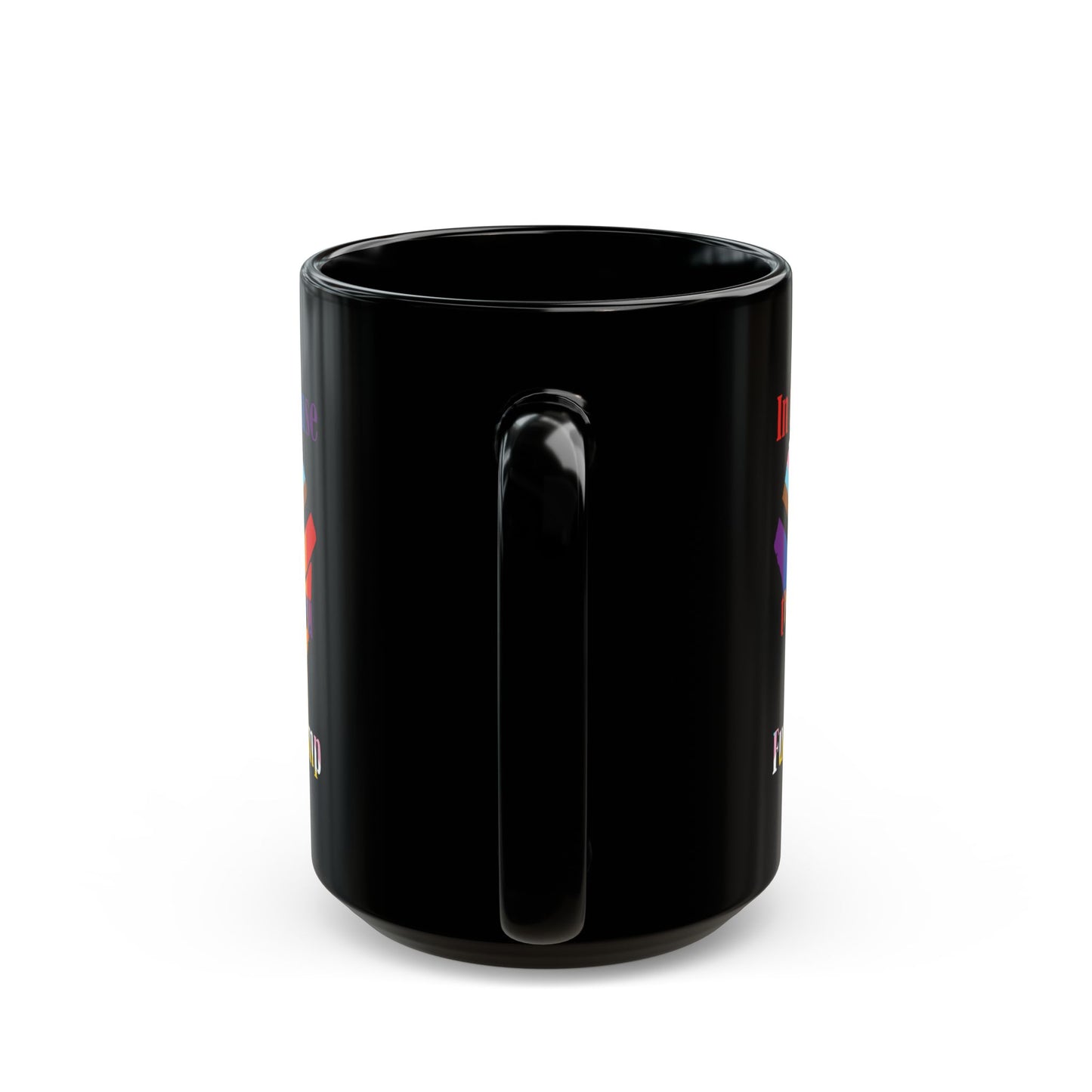 In this house we say please thank you and Fuck Trump with Resist Fist in Trans Inclusive Pride Flag colors - Mug