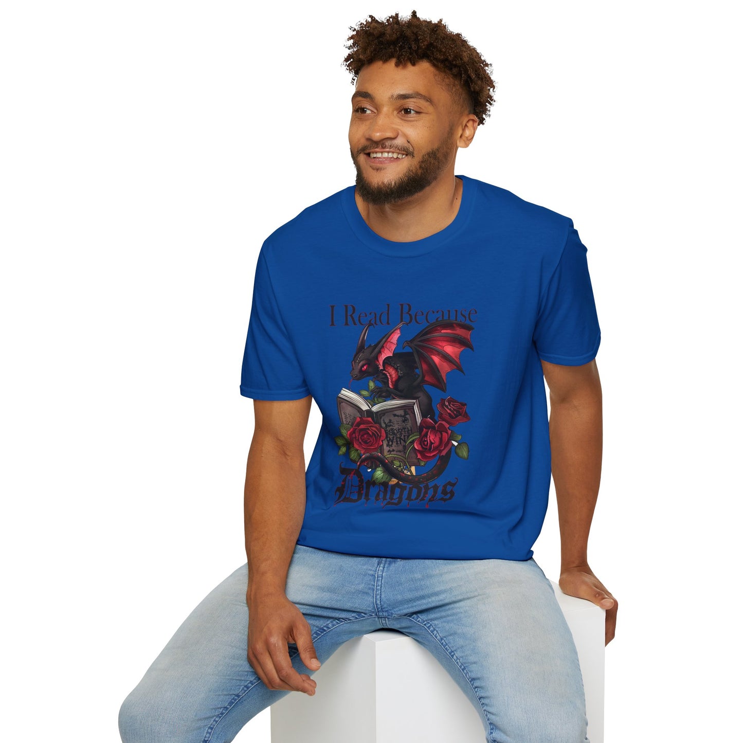 I Read Because Dragon Unisex Softstyle T-Shirt