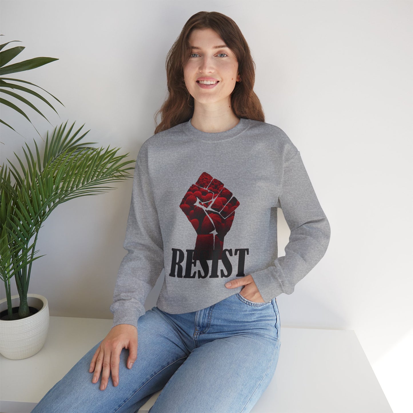Resist the Red Hats Heavy Blend™ Crewneck Sweatshirt