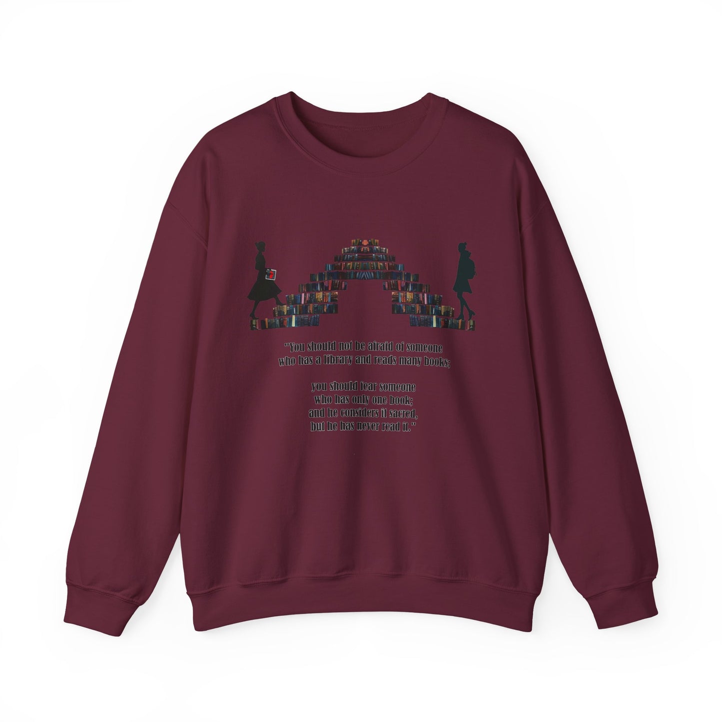 Fear of One Sacred Book Quote Crewneck Sweatshirt