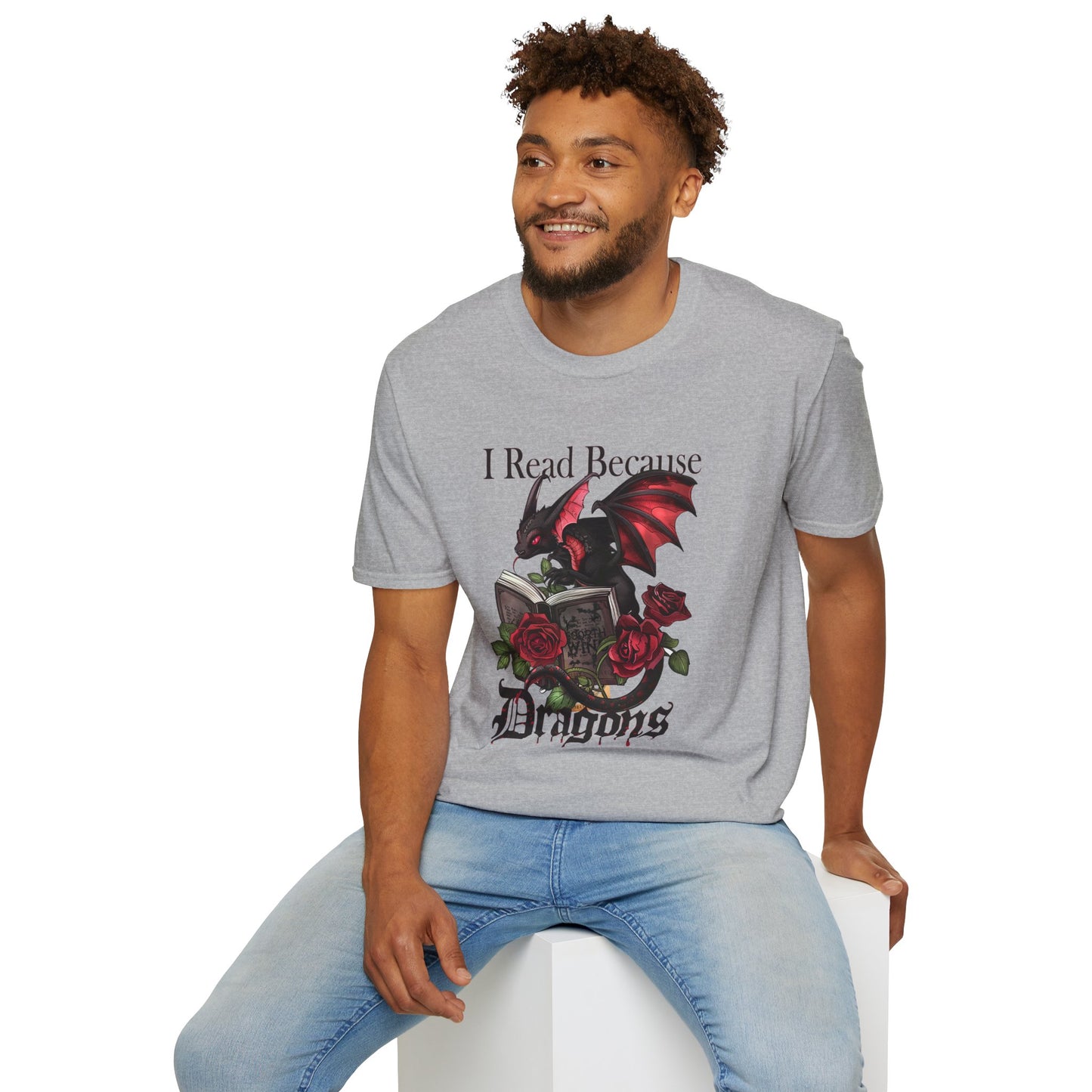 I Read Because Dragon Unisex Softstyle T-Shirt