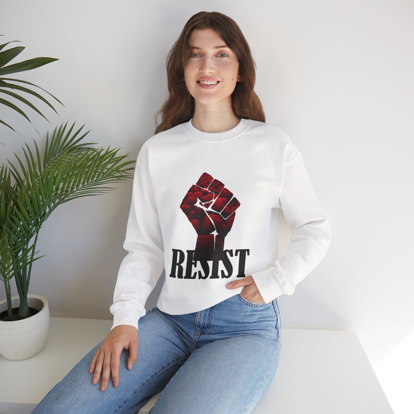 Resist the Red Hats Heavy Blend™ Crewneck Sweatshirt