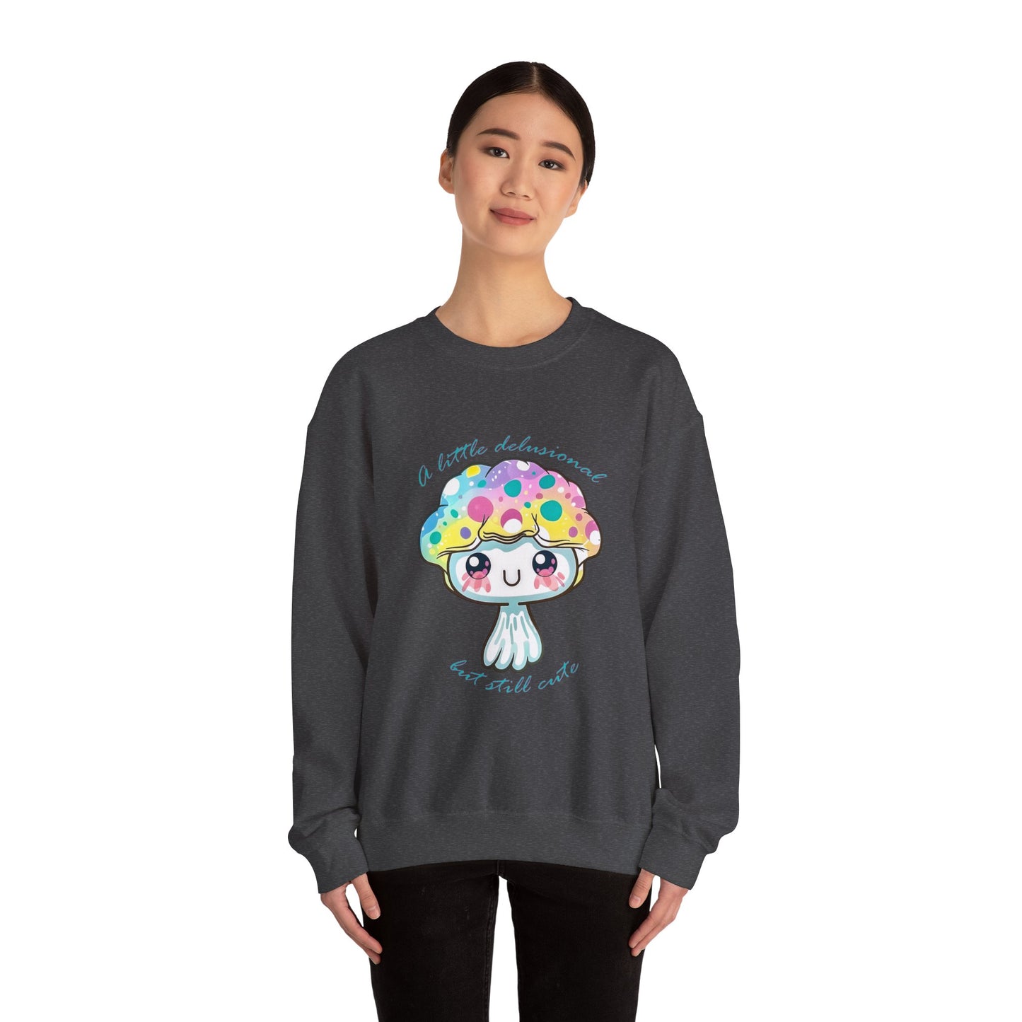 Little Delusional, Still Cute Kawaii Jellyfish Crewneck Sweatshirt
