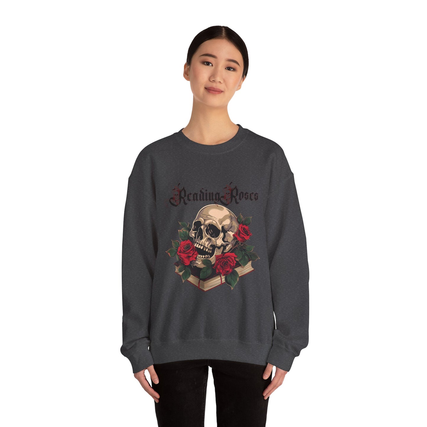 Reading Roses Crewneck Sweatshirt BkLtr