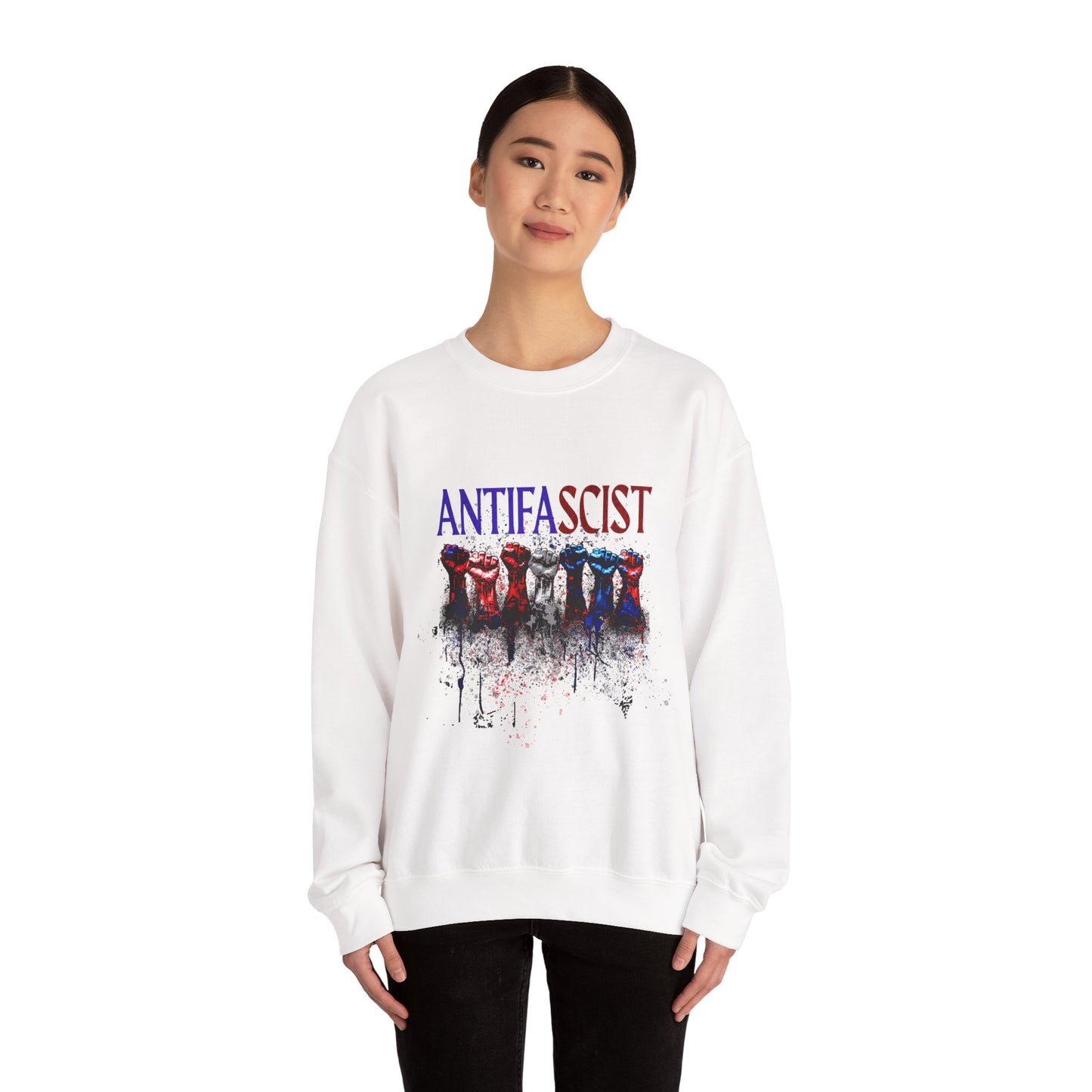 Antifascist Crewneck Sweatshirt Unisex Heavy Blend™