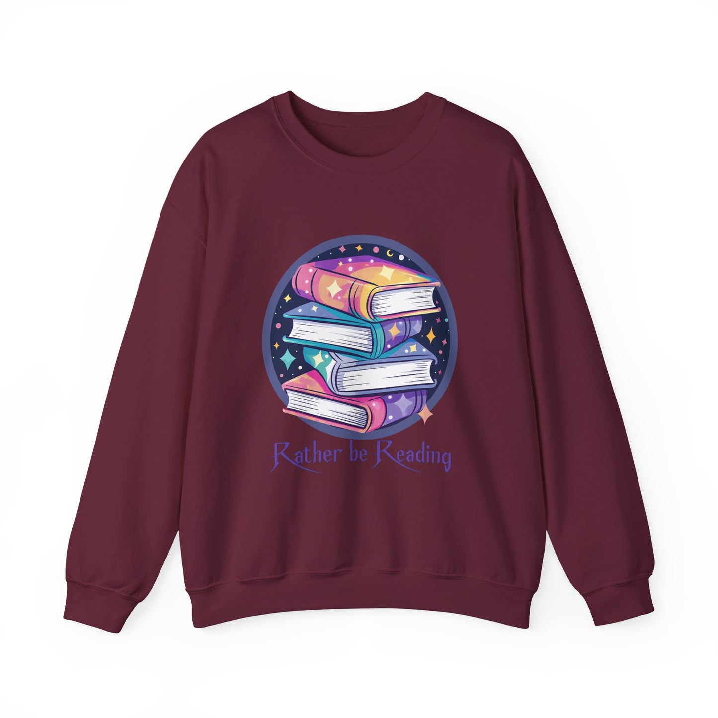 Rather be Reading Book Lovers Crewneck Sweatshirt