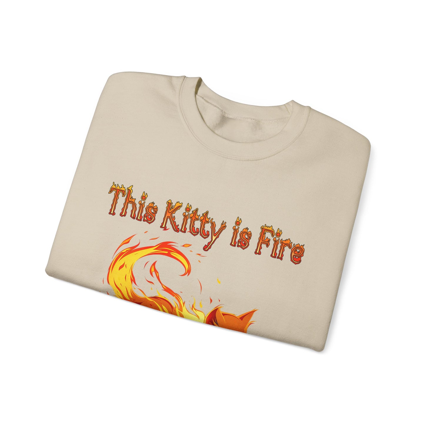 This Kitty is Fire Unisex Heavy Blend™ Crewneck Sweatshirt