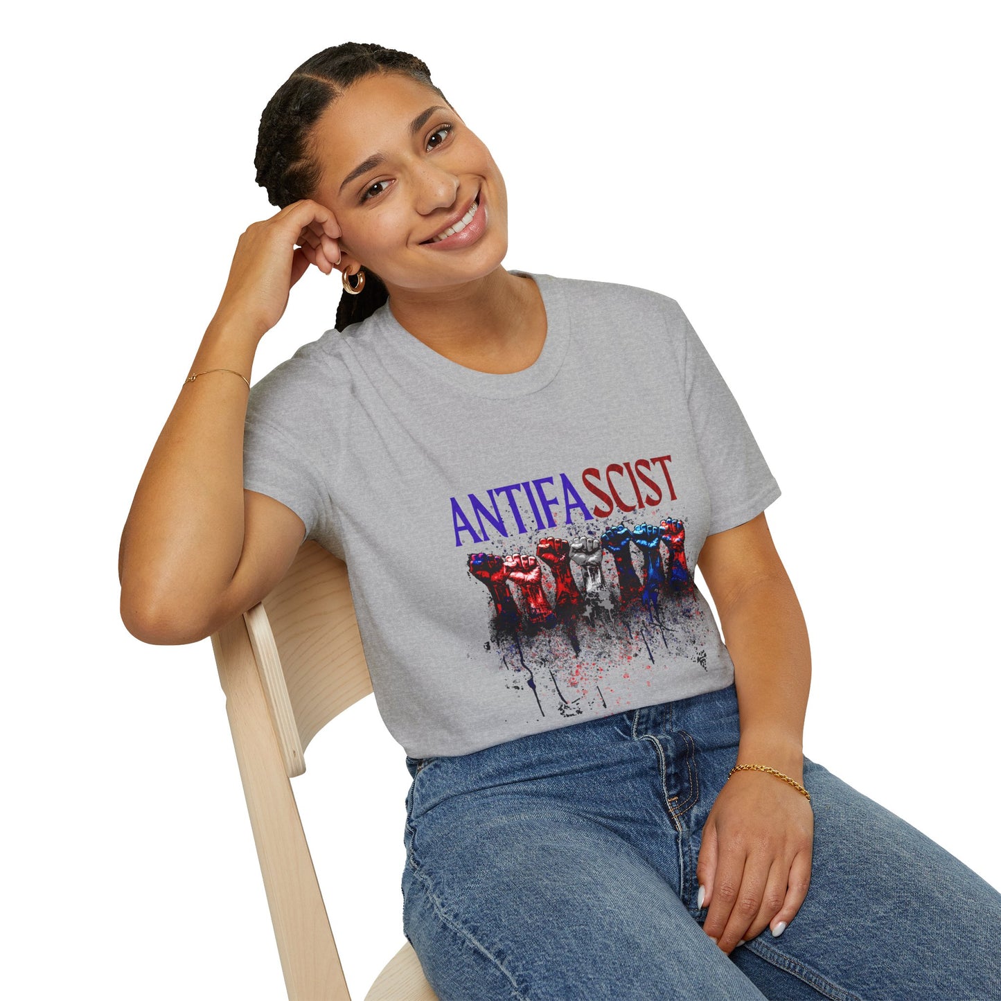 Antifascist Unisex Softstyle T-Shirt Activism Wear