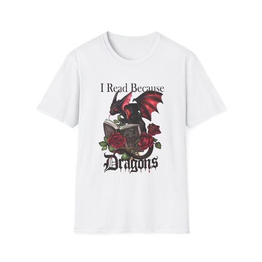 I Read Because Dragon Unisex Softstyle T-Shirt