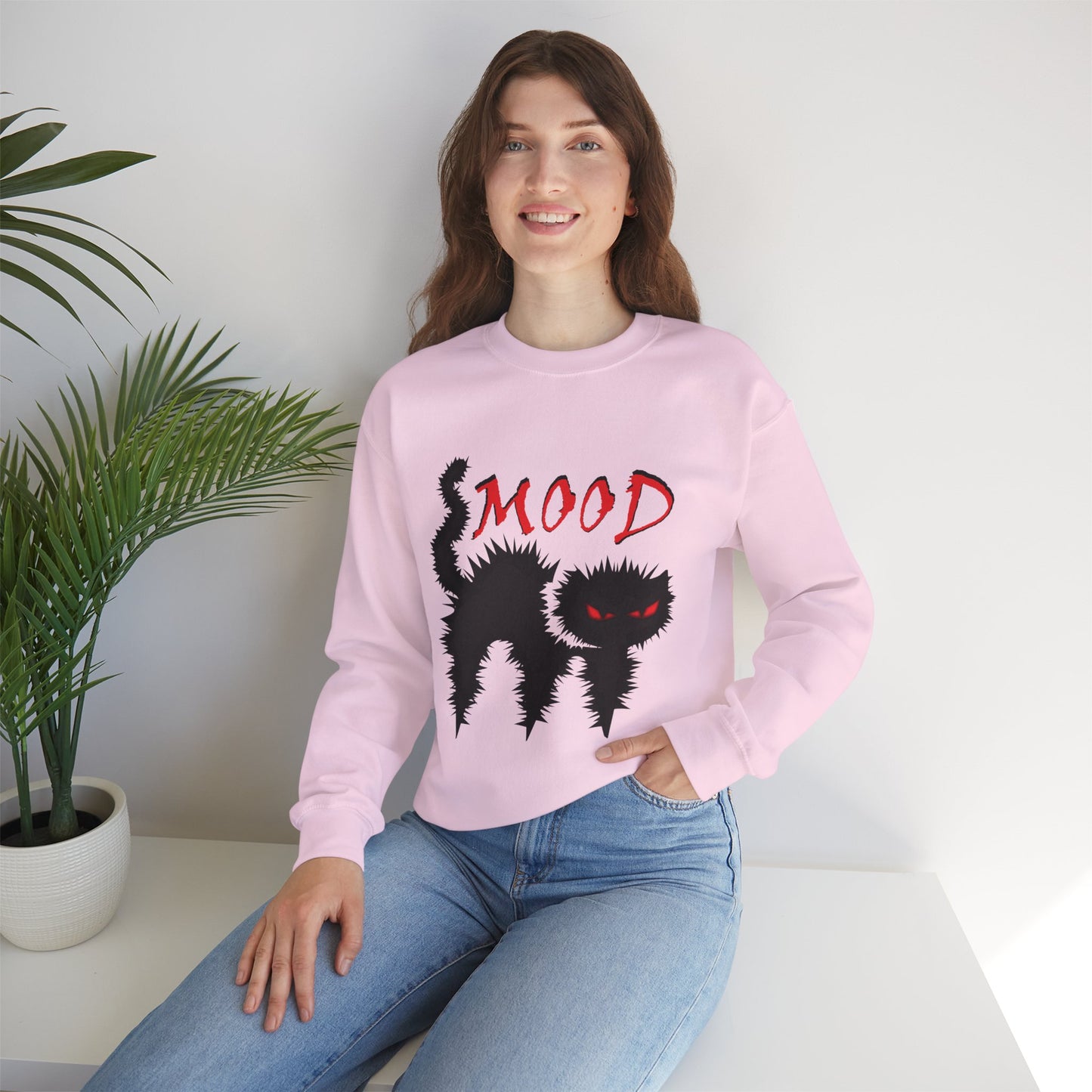 Mood Cat Unisex Crewneck Sweatshirt