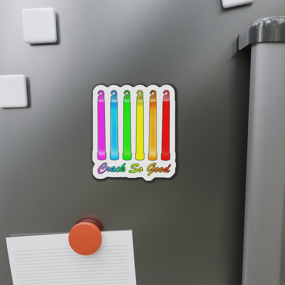 Rainbow Glowstick Crack So Good — Die-Cut Magnet