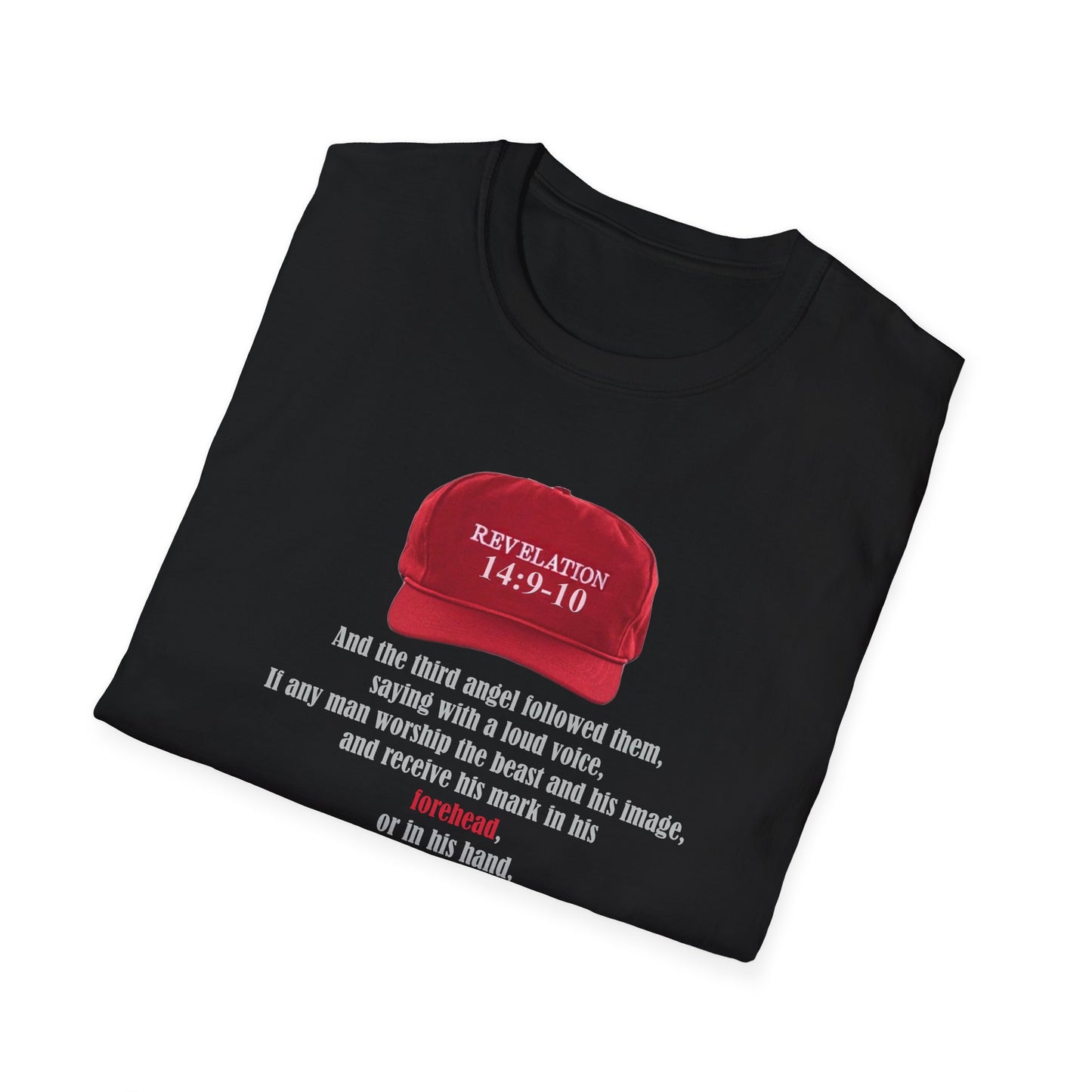 Red Hat Revelation 14:9-10 ...and receive his mark in his forehead
