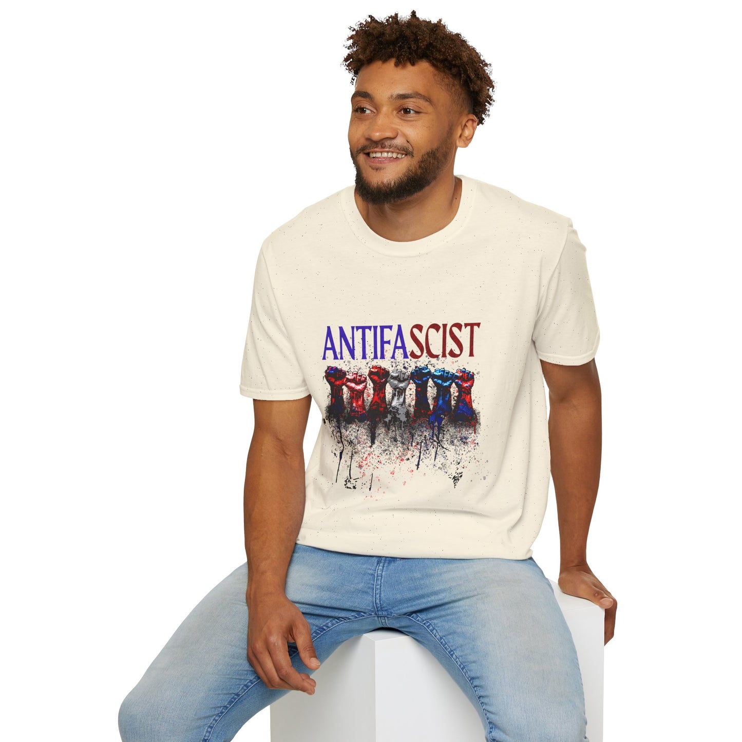 Antifascist Unisex Softstyle T-Shirt Activism Wear