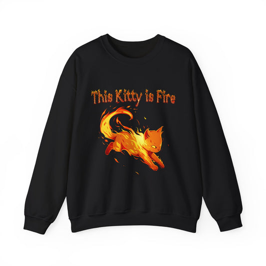 This Kitty is Fire Unisex Heavy Blend™ Crewneck Sweatshirt